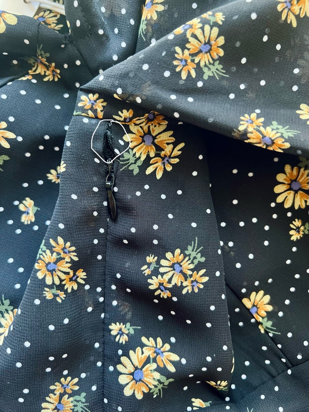 Princess Polly Black Sunflower Parvati Mini Dress with Sheer Balloon Sleeves - Picture 13 of 13